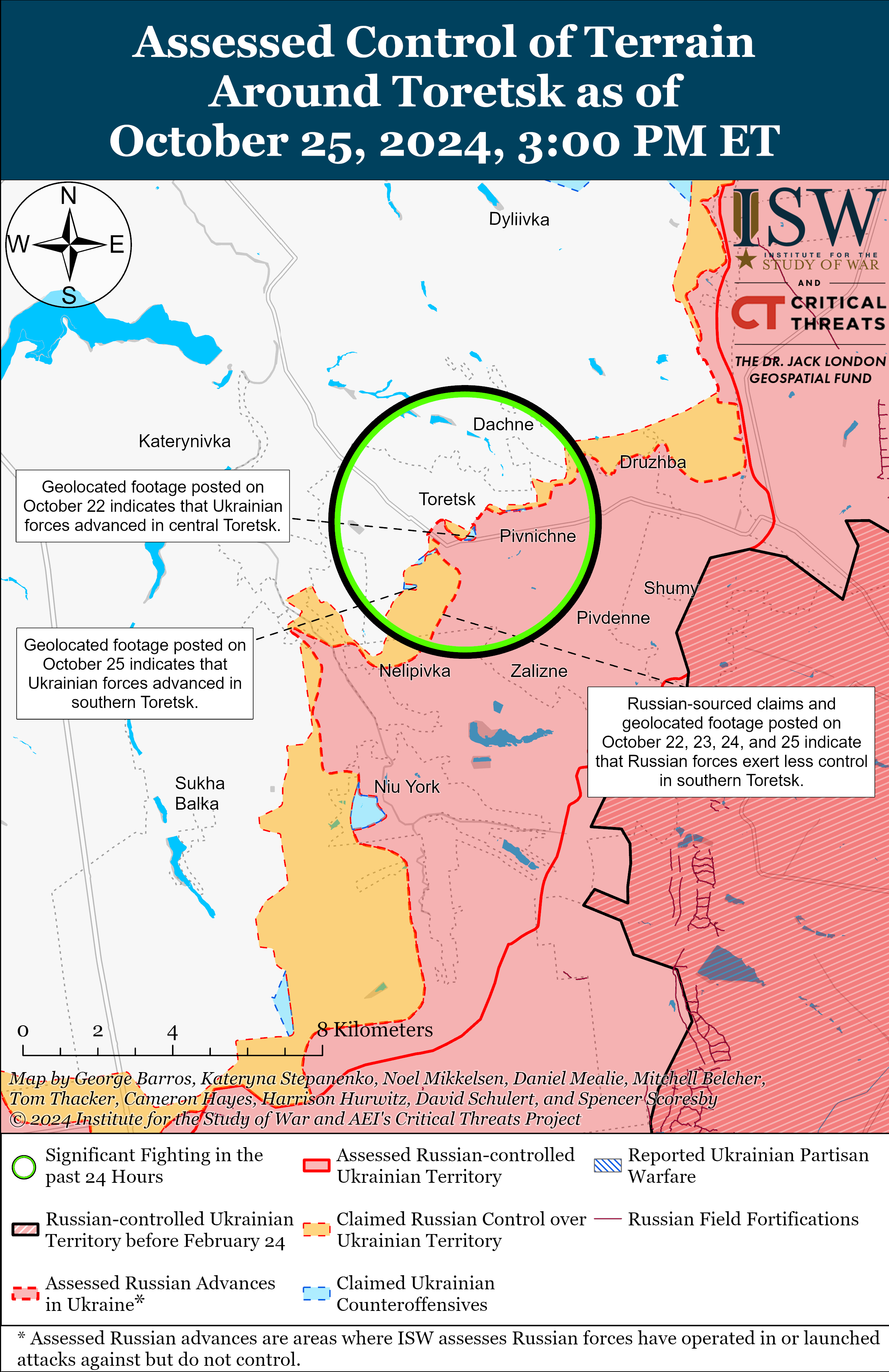 ЗСУ відновили позиції в Торецьку та біля Часового Яру: карти ISW